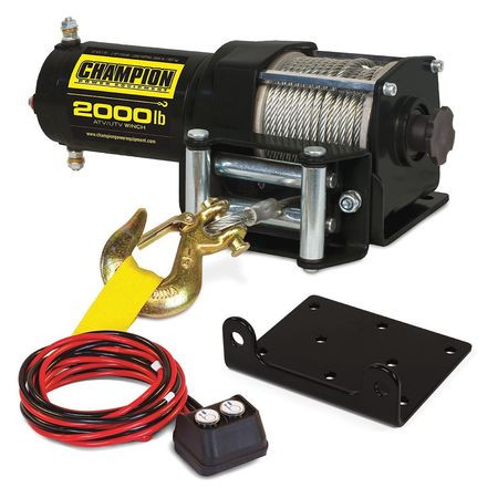 CHAMPION POWER EQUIPMENT 12003 UTILITY WINCH KIT,12V,2000 LB