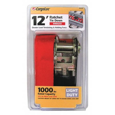 CARGOLOC 84028 RATCHET TIE DOWNS 1 X 12 FT.