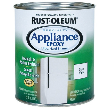 RUST-OLEUM 241168 PAINT,APPLIANCE EPOXY,WHITE,1 QT.