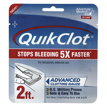 QUIKCLOT 5020-0025 GAUZE PAD WHITE 4-1/2 L 1/2 W STERILE