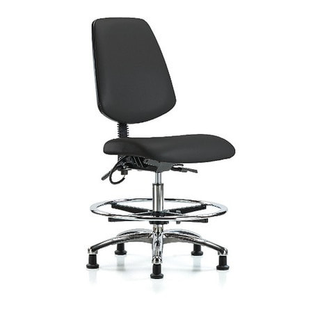 BLUE RIDGE ERGONOMICS BR-ESD-VMBCH-MB-CR-T0-A0-CF-EG-ESDBLK CLEANROOM TASK CHAIR UPHOLSTERED VINYL