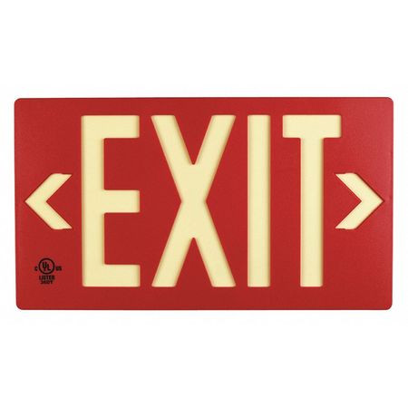 JESSUP GLO BRITE 75-7070-B EXIT SIGN,PM75,RED W/PL SINGLE