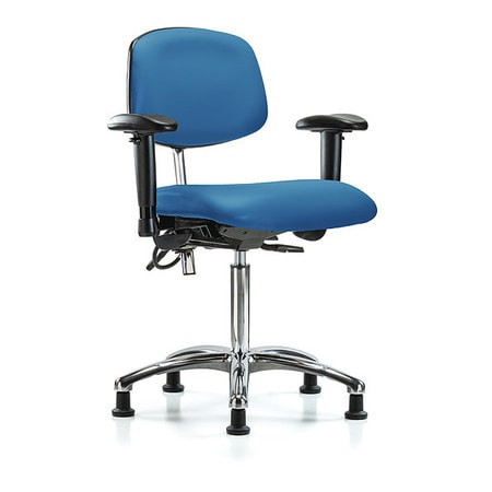 BLUE RIDGE ERGONOMICS BR-NECR-MBCH-CR-T0-A1-NF-EG-ESDBLU ERGONOMIC CHAIR UPHOLSTERED VINYL BLUE