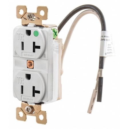 BRYANT BRY8300WTR RECEPTACLE 2 POLES 3 WIRES WHITE 1.0 HP