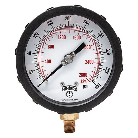 WINTERS INSTRUMENTS PCC610C-1Y PRESSURE GAUGE 4 DIAL SIZE RED