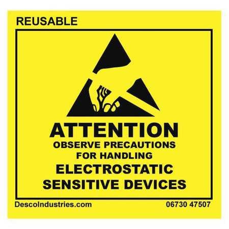 DESCO 06730 SCS ATTENTION LABEL