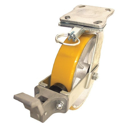 GRAINGER GLOBAL SOURCING P25S-UY060R-14-CB-DL KINGPINLESS PLATE CASTER SWIVEL 1200 LB.