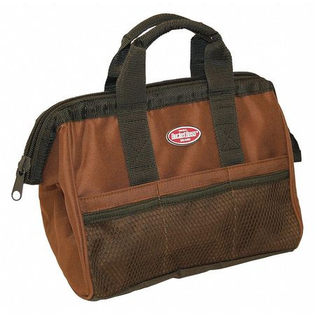 BUCKET BOSS 60013 6 POCKET BROWN & GREEN POLYESTER TOOL BA