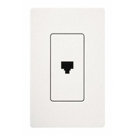 LUTRON CA-PJ-WH TELEPHONE JACK,SINGLE,WHITE