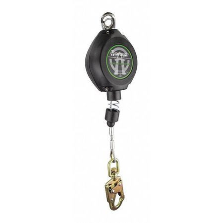 SAFEWAZE FS-FSP1215-G CABLE SRL W/FALL INDIC SNAP HOOK 15 FT.