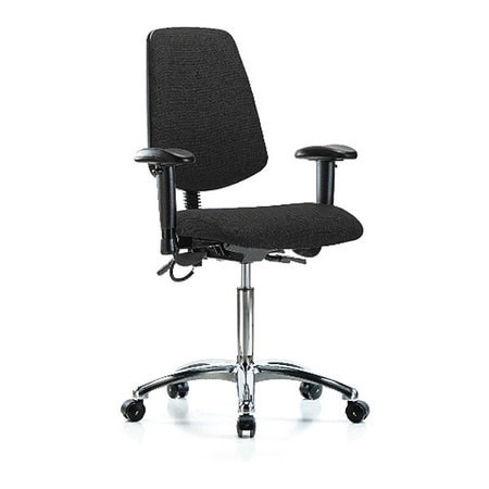 BLUE RIDGE ERGONOMICS BR-ESD-FMBCH-MB-CR-T0-A1-NF-EC-ESDBLK FAB ESD CHR MED MD BK AA CSTRS BLK