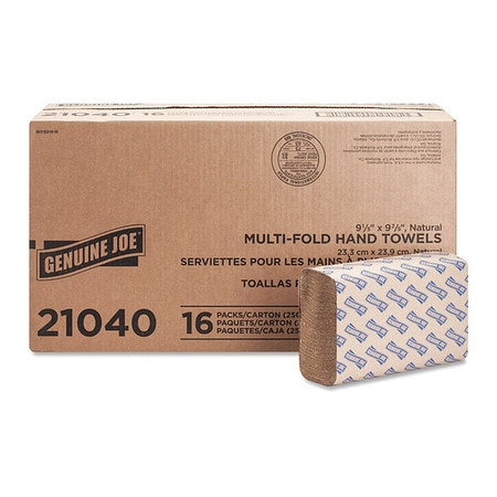 GENUINE JOE GJO21040 GENUINE JOE MULTIFOLD PAPER TOWELS, 1 PL