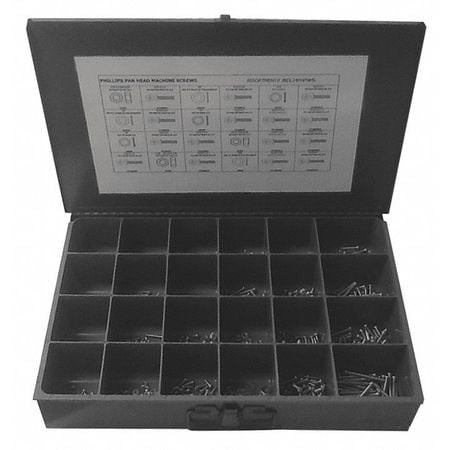 GRAINGER GLOBAL SOURCING JBDL24PHPNMS FASTENER ASSORTMENT 1200 PCS 1/4 TO 2 L