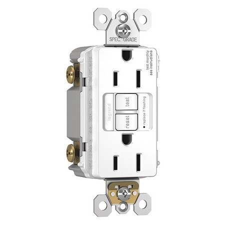 PASS SEYMOUR 1597NTLTRW POWER INLET 15A 125VAC RECEPTACLE GFCI