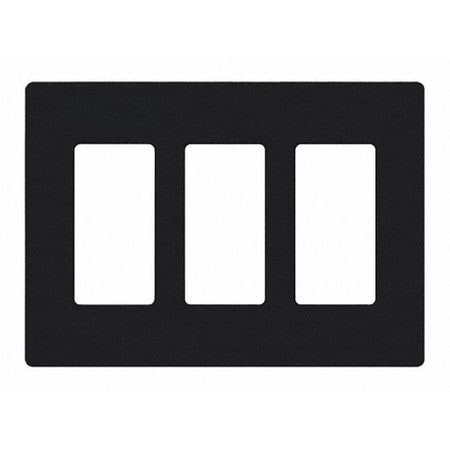 LUTRON CW-3-BL WALLPLATE 3-GANG DECORA BLACK