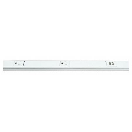 WIREMOLD LEGRAND WH20GB306TRUSB USB PLUGMOLD WHITE 5 OUTLETS 2 USB 3 FT.
