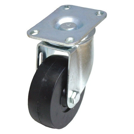 GRAINGER GLOBAL SOURCING P12S-R035D-12 NSF-LISTED PLATE CASTER SWIVEL 155 LB.