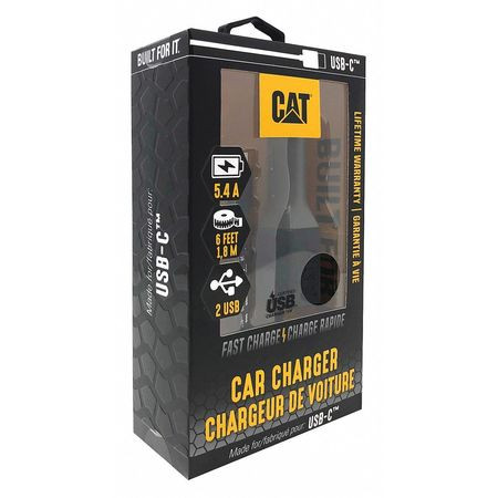CAT CAT-CLA2-USBC USB CAR CHARGER CHARGES UP TO 3 DEVICES