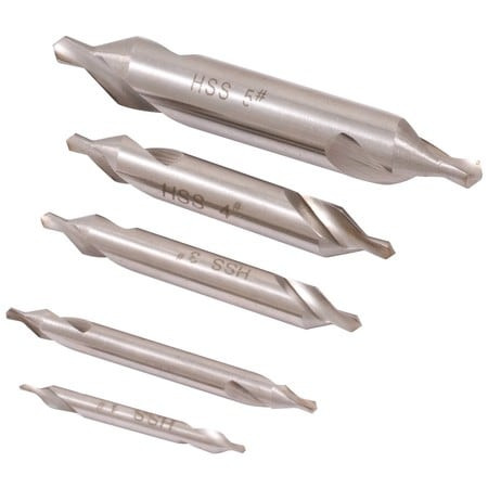 HHIP 5000-0020 NO.1-NO.5 HIGH SPEED STEEL CENTER DRILL