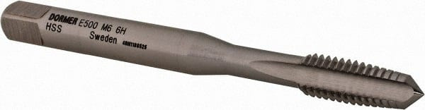 DORMER 0094808 M6X1.00 METRIC COARSE 3-FLUTE BRIGHT FIN