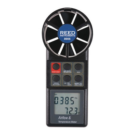 REED INSTRUMENTS 8906 THERMO ANEMOMETER ROTATING VANE CFM