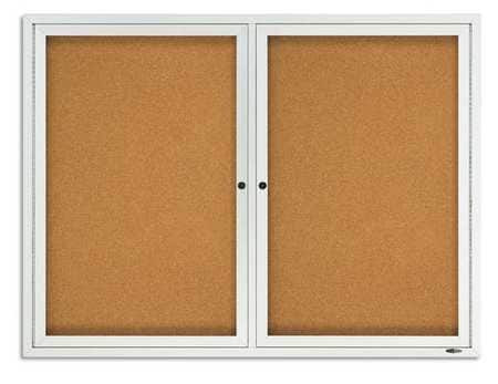 QUARTET 2364GGS ENCLOSED CORK BULLETIN BOARD 36" X 48", 