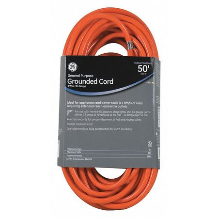 GENERAL ELECTRIC 51926 EXTENSION CORD,IN/OUTDOOR,GROUNDED,50 FT