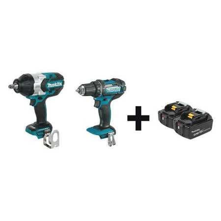 MAKITA XWT08Z  XFD10Z + BL1840B-2 CORDLESS COMBO KIT 18.0 V 2 TOOLS 2 BATT