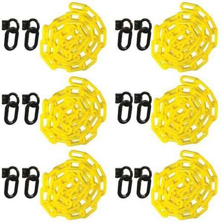 MR. CHAIN 72302-6 PLASTIC CHAIN 10 10 FT L YELLOW PK6