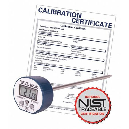 REED INSTRUMENTS R2000-NIST STEM THERMOMETER DIGITAL NIST CERT