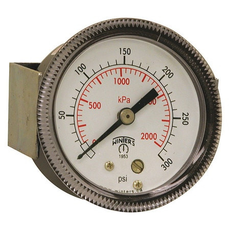 WINTERS INSTRUMENTS P9U901427UC PRESSURE GAUGE 2 DIAL SIZE BLACK