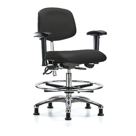 BLUE RIDGE ERGONOMICS BR-NECR-MBCH-CR-T1-A1-CF-EG-ESDBLK ERGONOMIC CHAIR UPHOLSTERED VINYL BLACK