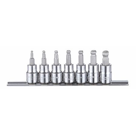 WESTWARD 54TM41 SOCKET BIT SET SAE 3/8 DRIVE 7 PCS
