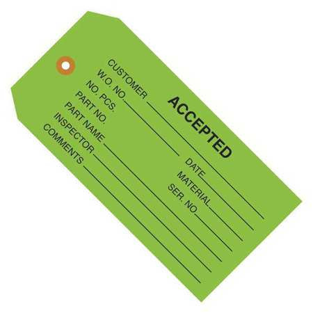 PARTNERS BRAND G20021 TAG ACCEPTED,4-3/4X2-3/8",PK1000