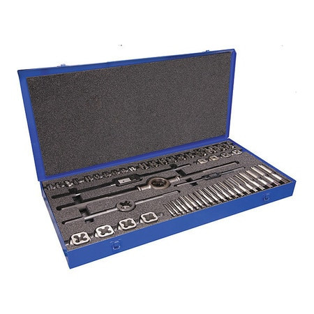 CLE-LINE C00608 TAP/DIE SET 44PC UNC UF UNS