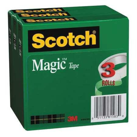 SCOTCH 810K3 MAGIC TAPE 3/4X1000 IN. CLEAR PK3