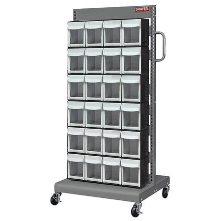 SHUTER 1010549 MOBILE PARTS CART,FO304 2,SIDED 48 BINS