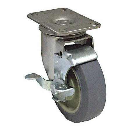GRAINGER GLOBAL SOURCING P12SX-PRP060K-12-WB STANDARD PLATE CASTER SWIVEL 325 LB.