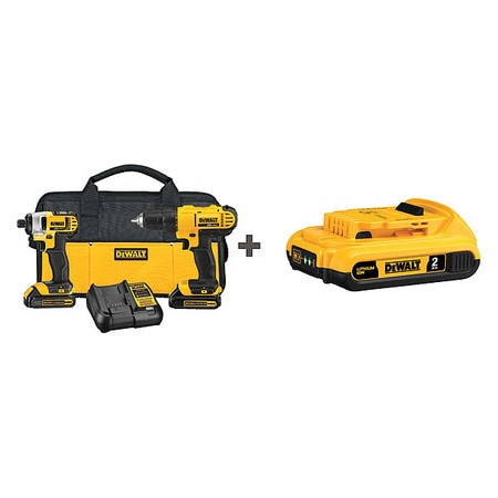 DEWALT TOOLS DCK240C2/DCB203 CORDLESS COMBINATION KIT 20.0V 2 TOOLS