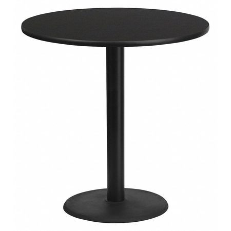 FLASH FURNITURE XU-RD-42-BLKTB-TR24B-GG ROUND LAMINATE TABLE TOP, LAMINATE TOP, 