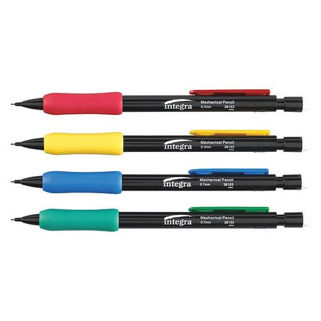 INTEGRA ITA36153 GRIP MECHANICAL PENCILS BLACK LEAD PK12