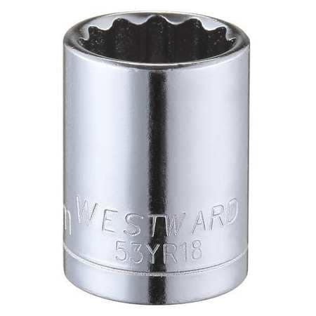 WESTWARD 53YR18 SOCKET 1/4 DRIVE METRIC 12MM SOCKET SZ