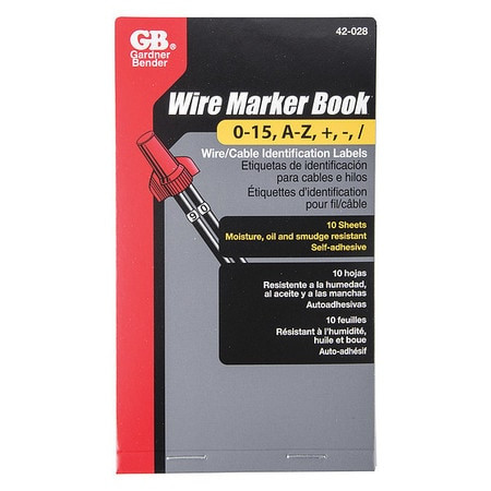 GARDNER BENDER 42-028 GARDNER BENDER 42-028 WIRE MARKER BOOKLE