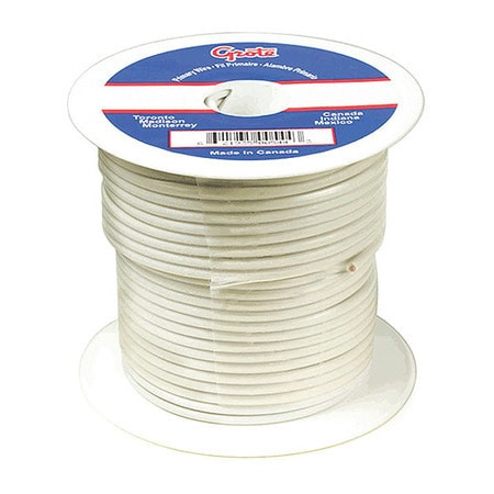 GROTE 87-5007 PRIMARY WIRE 10 GAUGE WHITE 100 FT.SPOOL
