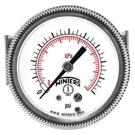 WINTERS INSTRUMENTS P9U901445UC PRESSURE GAUGE 2 DIAL SIZE BLACK