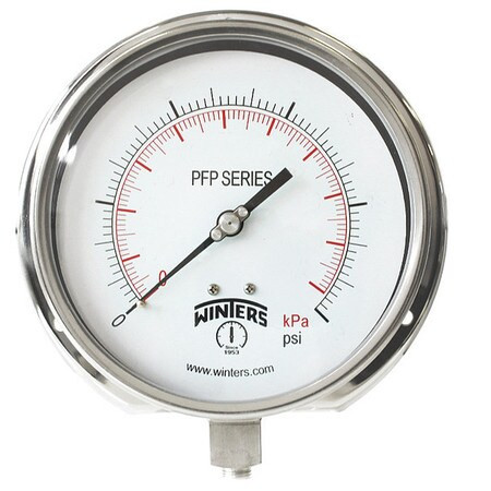 WINTERS INSTRUMENTS PFP1053-DRY COMPOUND GAUGE 6 DIAL SIZE SILVER