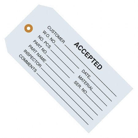 PARTNERS BRAND G20011 INSPECTION TAG,4 3/4X2 3/8",PK1000