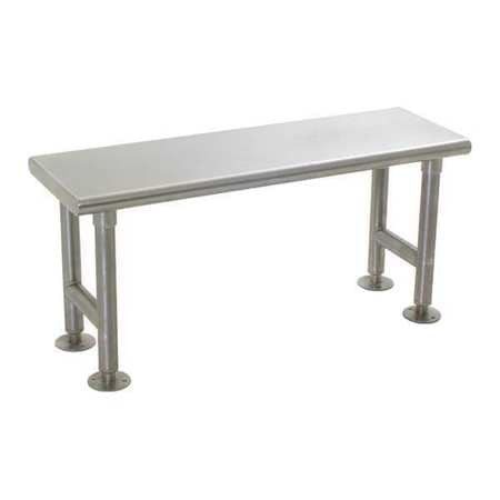 EAGLE GROUP CRB1236 SOLID GOWNING BENCH, STAINLESS STEEL FIN