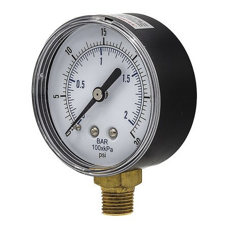 PIC GAUGES SEP-101D-254C-BSPT PRESSURE GAUGE,NOMINAL 2-1/2" DIAL