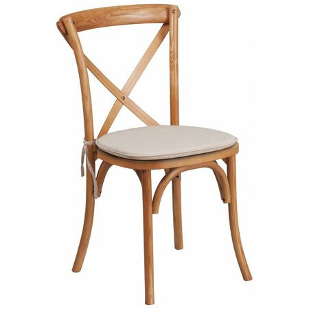 FLASH FURNITURE XU-X-PEC-NTC-GG CHAIR,CROSS BACK,PECAN